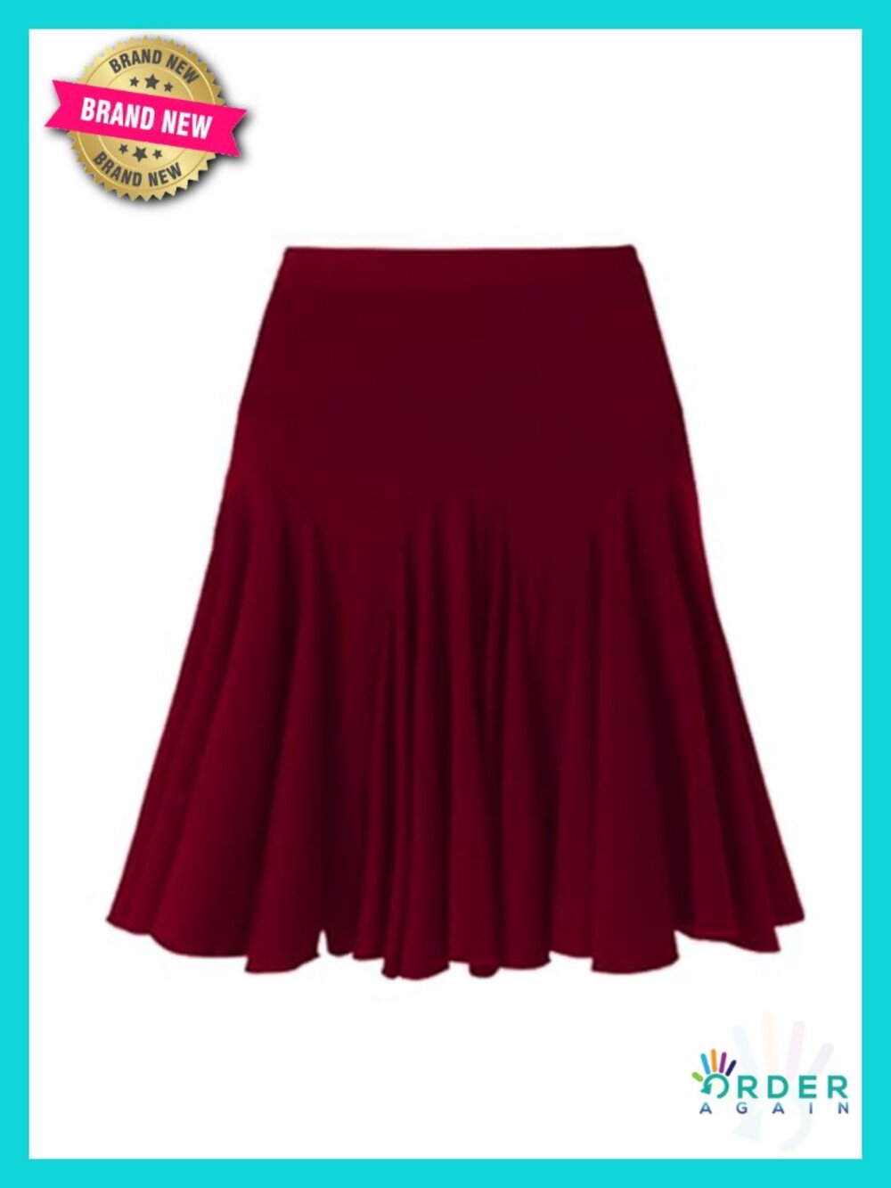 Flared Ruffle Dance Skirt for Women Ballroom Salsa Latin Jazz
